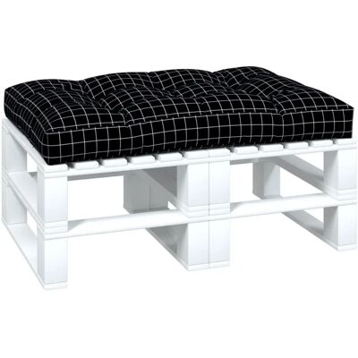 vidaXL Czarny w kratę poduszka na paletę - Pallet Cushion vidaXL Czarny w kratę poduszka na paletę - Pallet Cushion