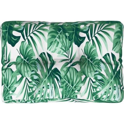 vidaXL Poduszka na paletę Wzór liścia 50x40x12 cm Tkanina Zielona - Pallet Cushion vidaXL Poduszka na paletę Wzór liścia 50x40x12 cm Tkanina Zielona - Pallet Cushion