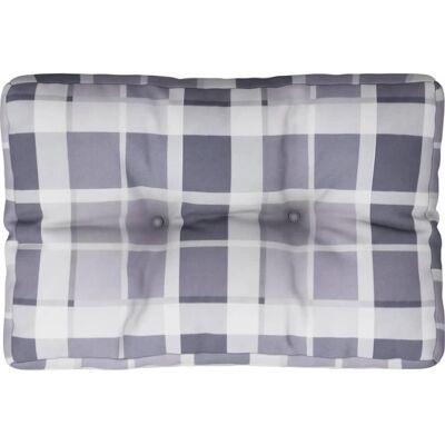 vidaXL Palettenkissen - Grau Karomuster - 60x40x12 cm - Gartenmöbel Indoor Outdoor vidaXL Palettenkissen - Grau Karomuster - 60x40x12 cm - Gartenmöbel Indoor Outdoor