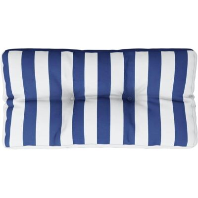 vidaXL Coussin pour palette à rayures bleu blanc - Coussin palette - Publicité vidaXL Coussin pour palette à rayures bleu blanc - Coussin palette - Publicité