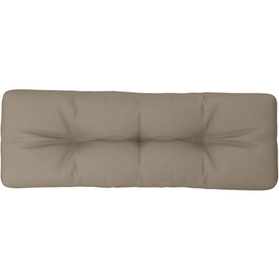 vidaXL Coussin palette Taupe 120x40x12 cm Tissu - Publicité vidaXL Coussin palette Taupe 120x40x12 cm Tissu - Publicité