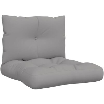 vidaXL Palletpuder 2 stk. Grå stof - Pallet cushions vidaXL Palletpuder 2 stk. Grå stof - Pallet cushions