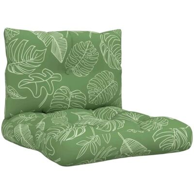 vidaXL Poduszka na paletę 2 sztuki Wzór liści Oxford tkanina Zielony - Pallet Cushion vidaXL Poduszka na paletę 2 sztuki Wzór liści Oxford tkanina Zielony - Pallet Cushion