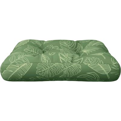 vidaXL Pallet Cushion Blattmuster 60x61,5x10 cm Oxford Stoff Grün - Pallet Cushion vidaXL Pallet Cushion Blattmuster 60x61,5x10 cm Oxford Stoff Grün - Pallet Cushion