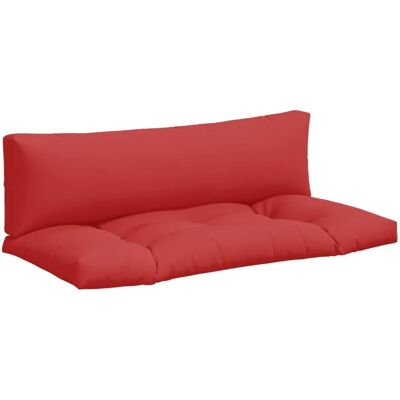 vidaXL Palettenkissen 2 Stück Rot Stoff - Pallet Cushion vidaXL Palettenkissen 2 Stück Rot Stoff - Pallet Cushion