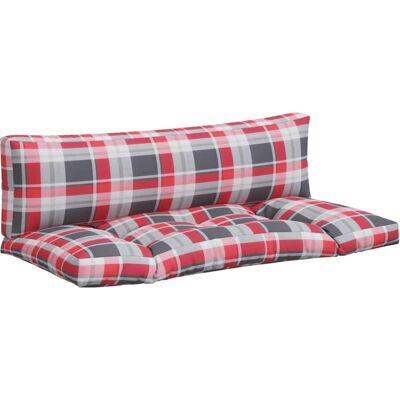 vidaXL Pallet kussen - Rood geruit stof - Meerkleurig vidaXL Pallet kussen - Rood geruit stof - Meerkleurig