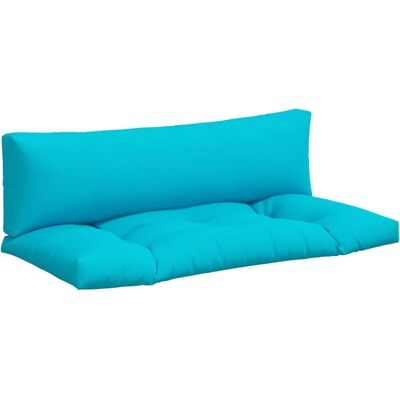 vidaXL Pallet Kussen - 2 stuks Turquoise Oxford Stof vidaXL Pallet Kussen - 2 stuks Turquoise Oxford Stof