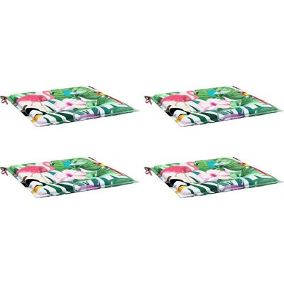 vidaXL Gartenstuhl Kissen - 4 Stück, Mehrfarbig, 50x50x3 cm - Gartenstuhl Kissen vidaXL Gartenstuhl Kissen - 4 Stück, Mehrfarbig, 50x50x3 cm - Gartenstuhl Kissen