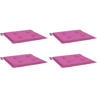 vidaXL Gartenstuhlpolster 4 Stk Pink 50x50x3 cm Stoff vidaXL Gartenstuhlpolster 4 Stk Pink 50x50x3 cm Stoff