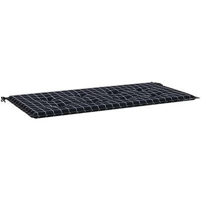 vidaXL Gartenbankkissen Schwarz Karo 120x50x3 cm Oxford Stoff - Gartenbankkissen vidaXL Gartenbankkissen Schwarz Karo 120x50x3 cm Oxford Stoff - Gartenbankkissen