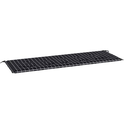 vidaXL Gartenbankauflage - Schwarz Karo - 150x50x3 cm vidaXL Gartenbankauflage - Schwarz Karo - 150x50x3 cm
