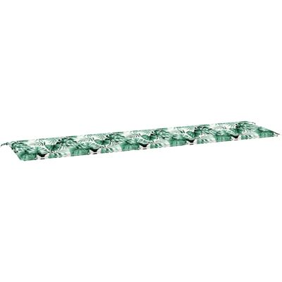 vidaXL Poduszka na ławkę ogrodową z motywem liścia - Ławka ogrodowa - 200x50x4 cm vidaXL Poduszka na ławkę ogrodową z motywem liścia - Ławka ogrodowa - 200x50x4 cm
