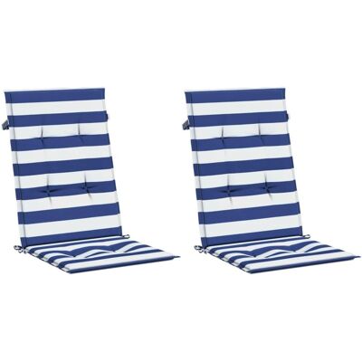 MAISONCHIC Blau Weiß Streifen Hochlehner Stuhlkissen - Sitzkissen MAISONCHIC Blau Weiß Streifen Hochlehner Stuhlkissen - Sitzkissen