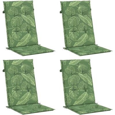 vidaXL Hoge rugkussens met bladpatroon - Groen vidaXL Hoge rugkussens met bladpatroon - Groen
