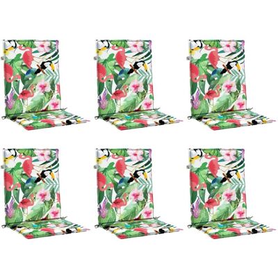 vidaXL Laag-rugkussens - Multicolour 6 stuks vidaXL Laag-rugkussens - Multicolour 6 stuks