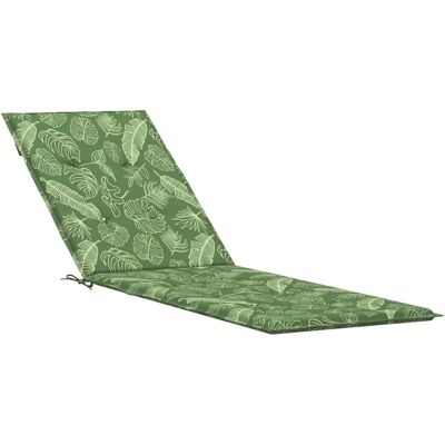 vidaXL Zitkussen voor Ligstoel Bladpatroon Oxford Stof Groen - Zitkussen voor Ligstoel vidaXL Zitkussen voor Ligstoel Bladpatroon Oxford Stof Groen - Zitkussen voor Ligstoel