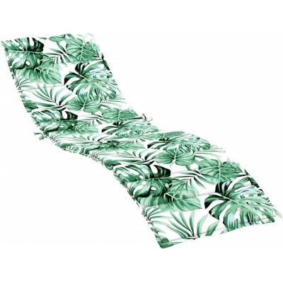 vidaXL Solsengepude Blade Mønster Oxford Stoff Grøn 200 x 60 x 4 cm vidaXL Solsengepude Blade Mønster Oxford Stoff Grøn 200 x 60 x 4 cm