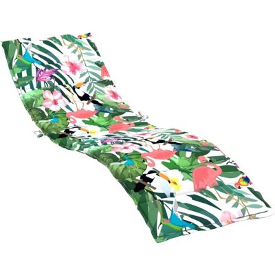 vidaXL Cuscino per Lettino da Esterno - Tessuto Oxford Multicolore 200x60cm vidaXL Cuscino per Lettino da Esterno - Tessuto Oxford Multicolore 200x60cm