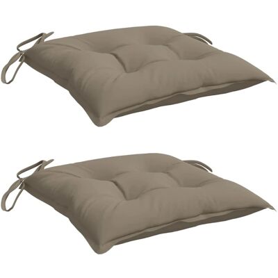 vidaXL Coussin de chaise - 2 pièces. Taupe - Extérieur/Intérieur - Publicité vidaXL Coussin de chaise - 2 pièces. Taupe - Extérieur/Intérieur - Publicité