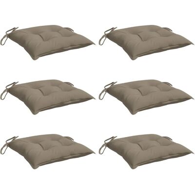vidaXL Poduszka paletowa 6 sztuki taupe 50x50x7 cm vidaXL Poduszka paletowa 6 sztuki taupe 50x50x7 cm