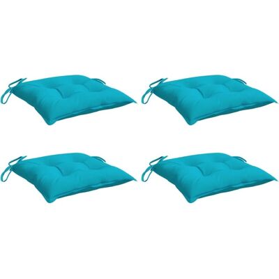 vidaXL Poduszka na krzesło - 50x50x7 cm - Turkusowa - Tkanina Oxford - Zestaw 4 vidaXL Poduszka na krzesło - 50x50x7 cm - Turkusowa - Tkanina Oxford - Zestaw 4