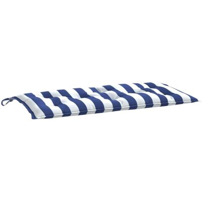 vidaXL Gartenbankkissen Blau & Weiß Streifen 100x50x7 cm - Gartenbank vidaXL Gartenbankkissen Blau & Weiß Streifen 100x50x7 cm - Gartenbank