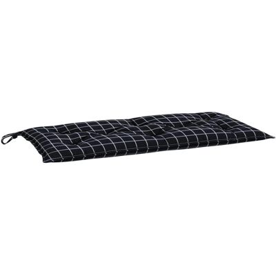 vidaXL Gartenbankkissen Schwarz Karo - Gartenbankauflage vidaXL Gartenbankkissen Schwarz Karo - Gartenbankauflage