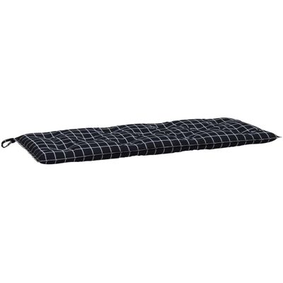 vidaXL Gartenbankauflage Schwarz Karo Muster 120x50x7 cm Stoff Mehrfarben - Gartenbankauflage vidaXL Gartenbankauflage Schwarz Karo Muster 120x50x7 cm Stoff Mehrfarben - Gartenbankauflage