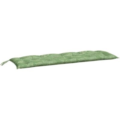 vidaXL Gartenbankkissen Blattmuster 150x50x7 cm Oxford Stoff Grün - Gartenbank vidaXL Gartenbankkissen Blattmuster 150x50x7 cm Oxford Stoff Grün - Gartenbank