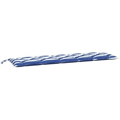 vidaXL Gartenbankkissen Blau & Weiß Streifen 180x50x7 cm vidaXL Gartenbankkissen Blau & Weiß Streifen 180x50x7 cm