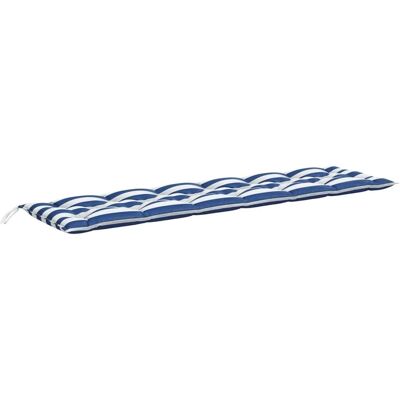 vidaXL Gartenbankkissen Blau & Weiß Streifen 200x50x7 - Gartenbank vidaXL Gartenbankkissen Blau & Weiß Streifen 200x50x7 - Gartenbank
