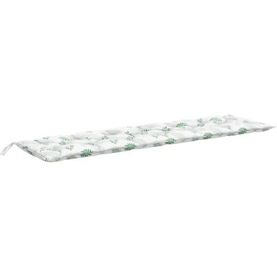 vidaXL Gartensitzkissen mit Blattmuster 200x50x7 cm Stoff - Gartenbank vidaXL Gartensitzkissen mit Blattmuster 200x50x7 cm Stoff - Gartenbank