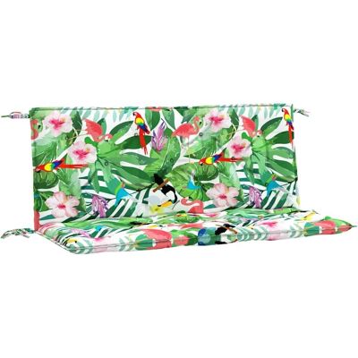 vidaXL Gartenbankkissen 2 Stück Mehrfarbig 120x50x7 cm Stoff vidaXL Gartenbankkissen 2 Stück Mehrfarbig 120x50x7 cm Stoff