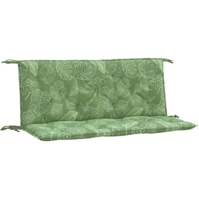 vidaXL Gartenbankkissen - Blattmuster - 120x50x7 cm vidaXL Gartenbankkissen - Blattmuster - 120x50x7 cm