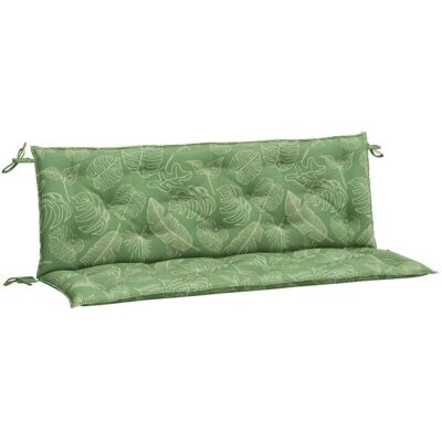 vidaXL Gartenbankkissen - Blattmuster, 150x50x7 cm vidaXL Gartenbankkissen - Blattmuster, 150x50x7 cm