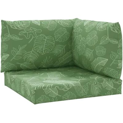 vidaXL Pallet Cushion 3 pcs Leaf Pattern Oxford Fabric Grøn - Palletpuder vidaXL Pallet Cushion 3 pcs Leaf Pattern Oxford Fabric Grøn - Palletpuder