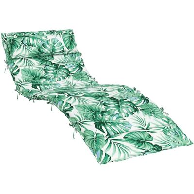 vidaXL Sonnenliege Kissen Blattmuster 180x60x3 cm Oxford Stoff - Sonnenliege Kissen vidaXL Sonnenliege Kissen Blattmuster 180x60x3 cm Oxford Stoff - Sonnenliege Kissen
