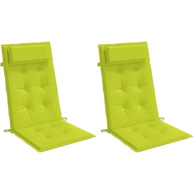 Maisonchic - Stoelkussens met hoge rug, 2 stuks, Oxford stof, heldergroen - Kussens Maisonchic - Stoelkussens met hoge rug, 2 stuks, Oxford stof, heldergroen - Kussens
