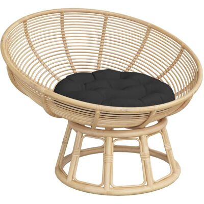 MAISONCHIC Schwarzer runder Kissen - 60x11 cm Indoor/Outdoor MAISONCHIC Schwarzer runder Kissen - 60x11 cm Indoor/Outdoor