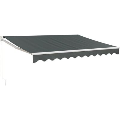 VIDAXL Retraktiverbarer Markise - 3,5x2,5m Anthrazit VIDAXL Retraktiverbarer Markise - 3,5x2,5m Anthrazit