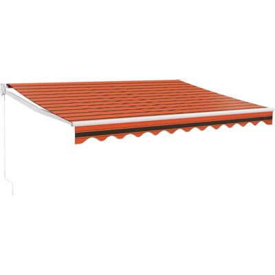 VIDAXL Zuziehmarkise - Orange und Braun - 3,5x2,5m - UV-beständig VIDAXL Zuziehmarkise - Orange und Braun - 3,5x2,5m - UV-beständig