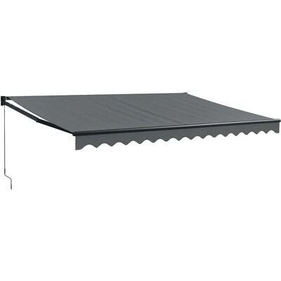 VIDAXL Retractable Markise Anthrazit 4,5x3 M Stoff & Aluminium VIDAXL Retractable Markise Anthrazit 4,5x3 M Stoff & Aluminium