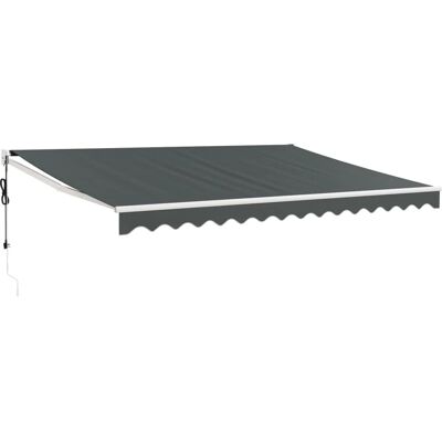 vidaXL Automatische ausziehbare Markise - 4x3m - Anthrazit vidaXL Automatische ausziehbare Markise - 4x3m - Anthrazit