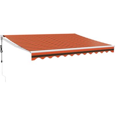 vidaXL Automatischer ausziehbarer Sonnenschutz orange braun 3,5x2,5 m vidaXL Automatischer ausziehbarer Sonnenschutz orange braun 3,5x2,5 m