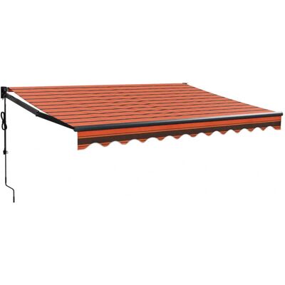 vidaXL Automatischer Retractable Markise Orange Braun 3,5x2,5m vidaXL Automatischer Retractable Markise Orange Braun 3,5x2,5m