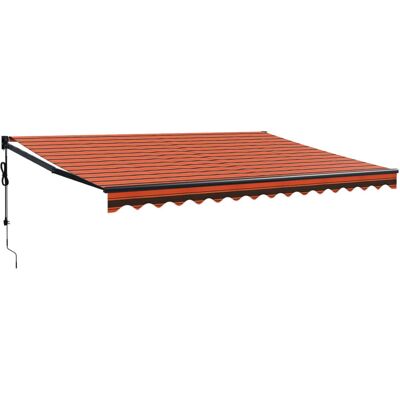 vidaXL 4,5x3 m Markise mit Retraktor Orange Braun vidaXL 4,5x3 m Markise mit Retraktor Orange Braun