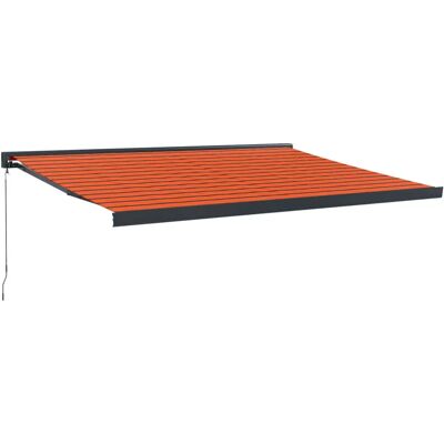 vidaXL Teleskooppinen markiisi oranssi ruskea 4x3 m - markiisi vidaXL Teleskooppinen markiisi oranssi ruskea 4x3 m - markiisi