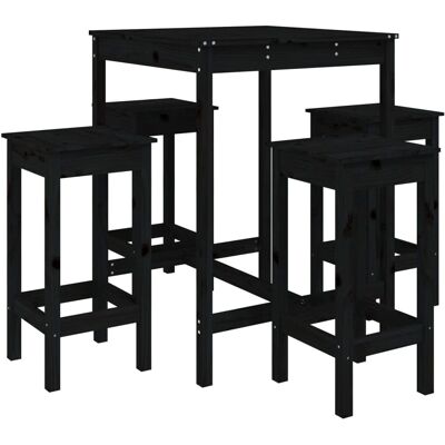 vidaXL Gartenbar Set Holz Tisch und Stühle - Garten Bar Set vidaXL Gartenbar Set Holz Tisch und Stühle - Garten Bar Set