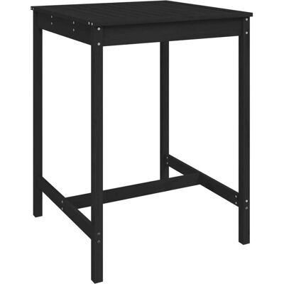 vidaXL Gartentisch + Balkontisch, 3-tlg. Gartenbar-Set Schwarz Massivholz Kiefer vidaXL Gartentisch + Balkontisch, 3-tlg. Gartenbar-Set Schwarz Massivholz Kiefer