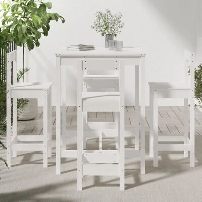 vidaXL Gartenbar-Set Holz Tisch und Stühle 5 Stück - Garten Bar Set vidaXL Gartenbar-Set Holz Tisch und Stühle 5 Stück - Garten Bar Set